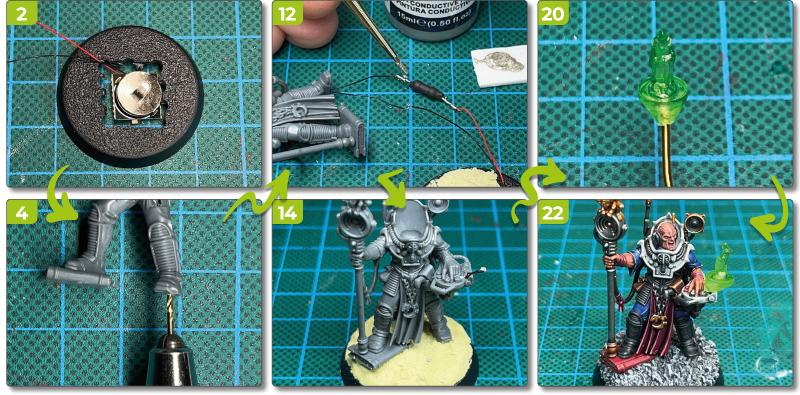 To install an LED hologram on a miniature - Advanced tutorial